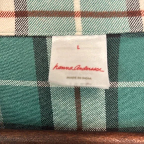 HANNA ANDERSSON ADULT UNISEX PLAID FLANNEL PAJAMA PJ SET 2 PIECE MEDIUM LARGE - Picture 4 of 6